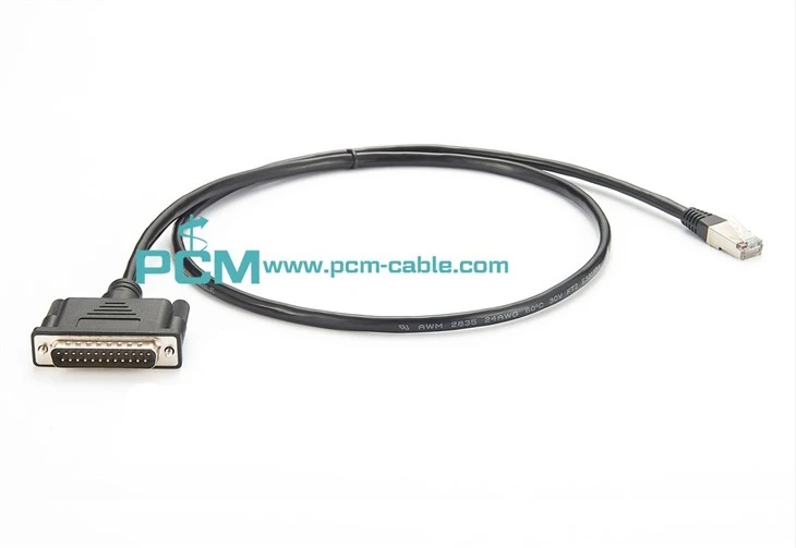 RJ45 to DB25 Null Modem Cable