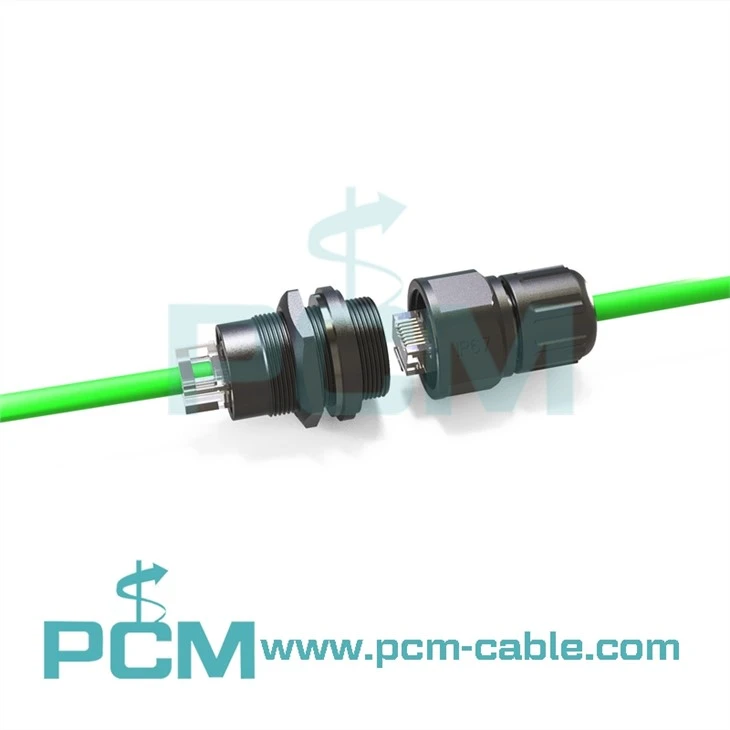 IP67 RJ45 gegnumstreymistengi