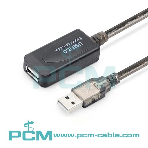 USB 2.0 Virkur framlengingarsnúrulengjari með hvata