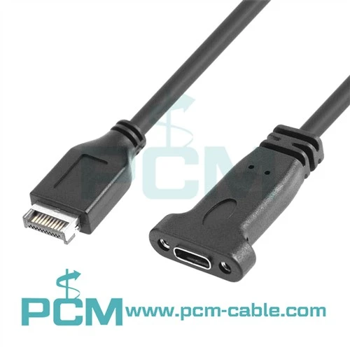 USB 3.1 framhliðarhaus að USB-C framlengingarsnúru
