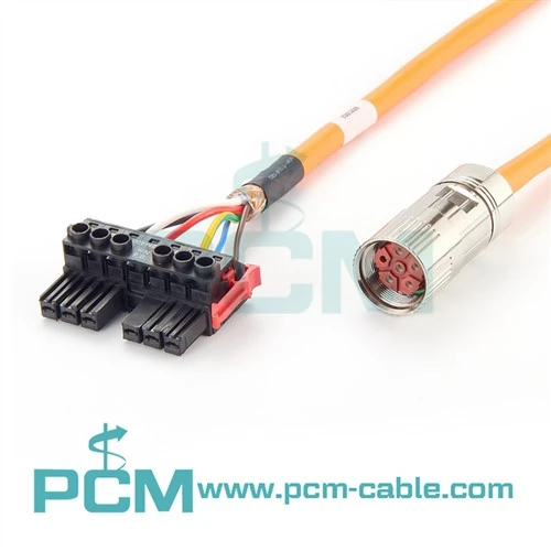 Servo Motor Power Cable 6 Pin M23 Stærð