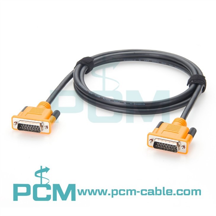 Cisco compatible CAB-E1-DB15 serial cable, DB15 male to DB15 male, designed for E1 WAN connectivity with reliable data transmission.