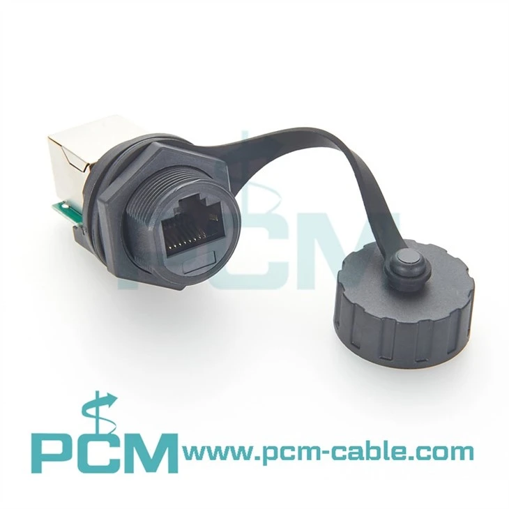 IP67 Waterproof Panel Mount Cat5e Ethernet Coupler Female To Female factory