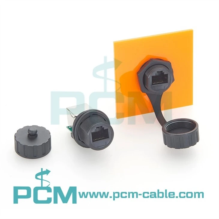 IP67 Waterproof Panel Mount Cat5e Ethernet Coupler Female To Female price