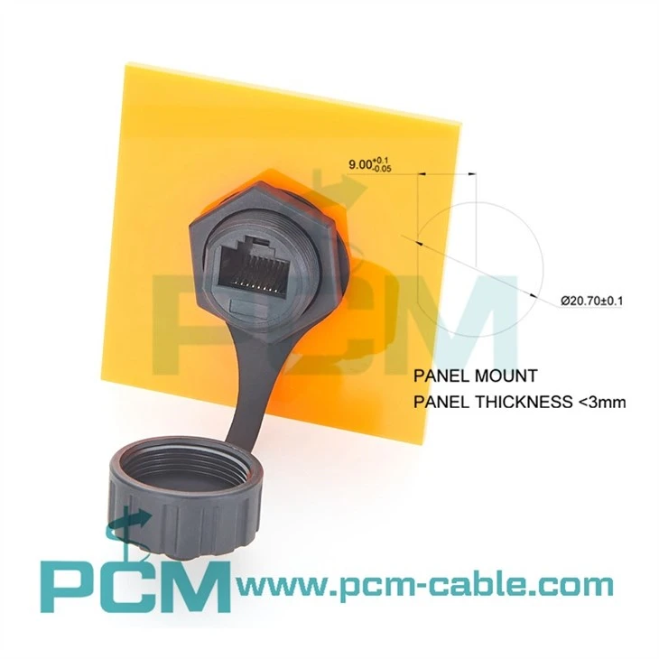 IP67 Waterproof Panel Mount Cat5e Ethernet Coupler Female To Female suppliers