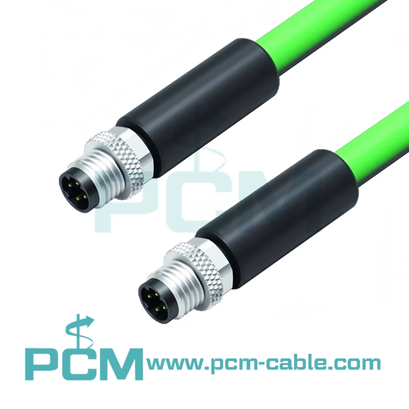 M8 Profinet Cable 4 pinna karl til karl