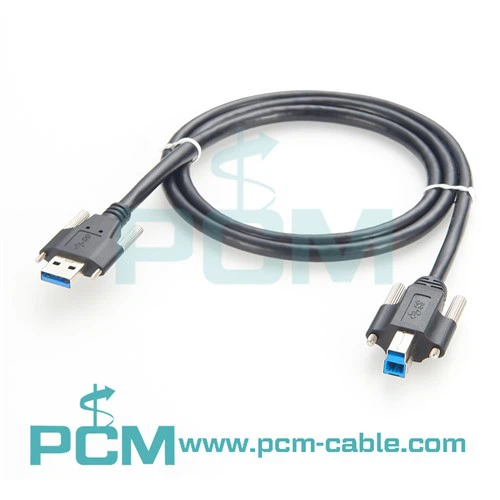 USB3.0 SuperSpeed ​​A Til B Skrúfulássnúra